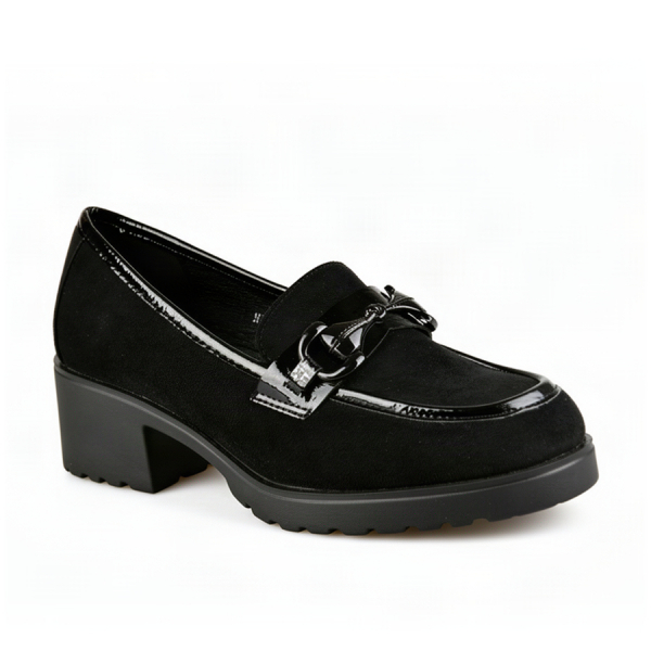 pantofi damă textil/piele ecologică negru