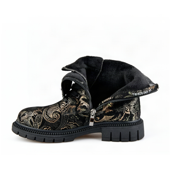lady's boots genuin leather black 0163414