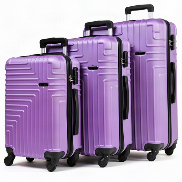 small suitcase ABS plastic purple 0163678