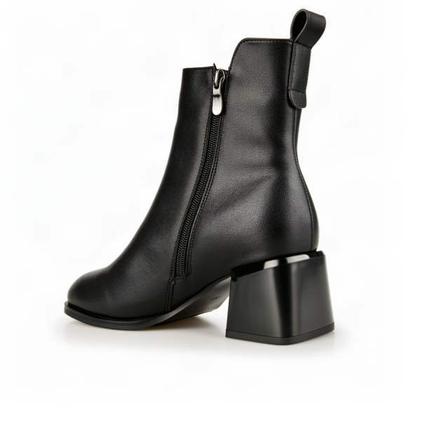 lady's boots genuin leather black 0162644