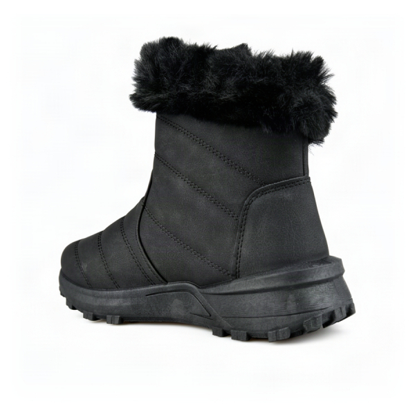 botine damă piele ecologică/textil negru 0162305