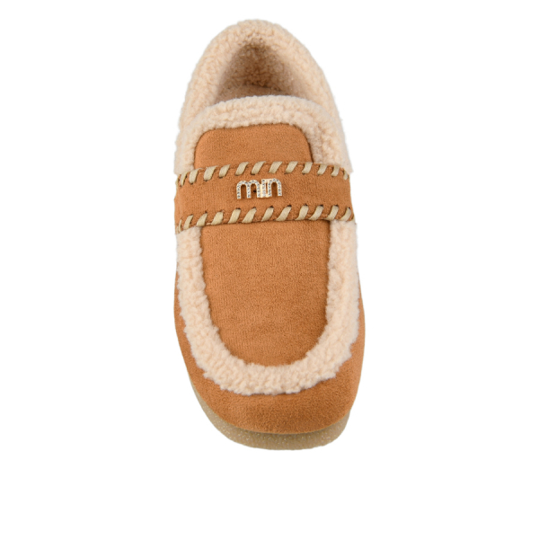 pantofi damă textil maro deschis 0162332