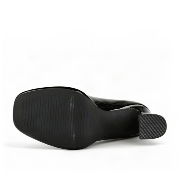 lady's shoes synthetic leather black 0162985