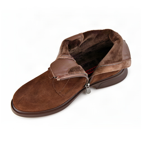 lady's boots genuin leather brown 0163378