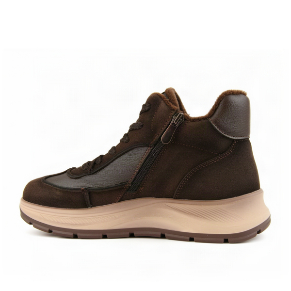 botine damă piele naturală maro închis 0162867