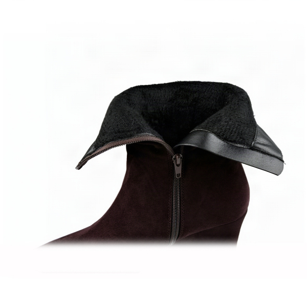 lady's boots textile brown 0162981