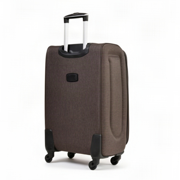 medium suitcase textile brown 0163703