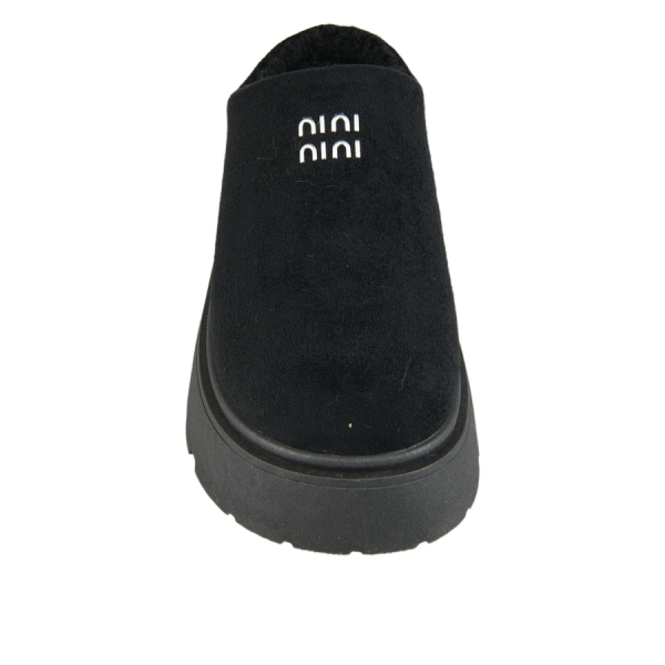 saboți damă textil negru 0163374
