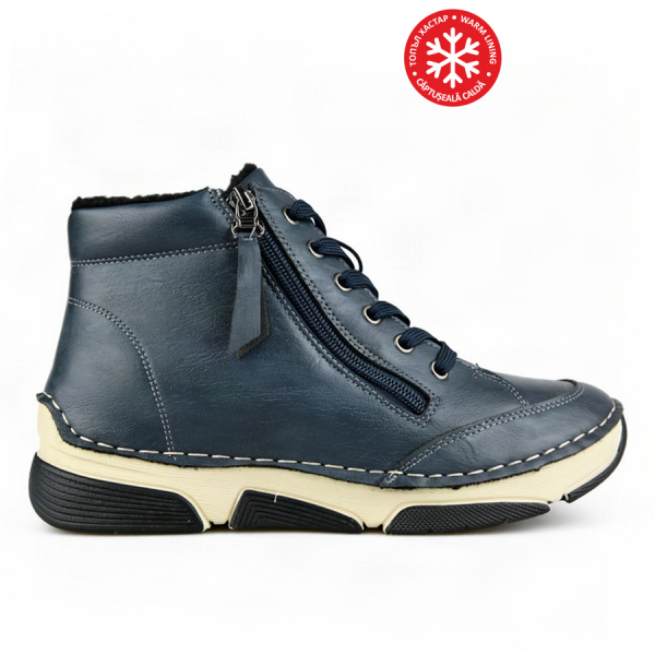 lady's boots synthetic leather blue