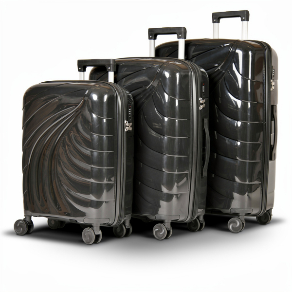 medium suitcase polypropylene black 0161590