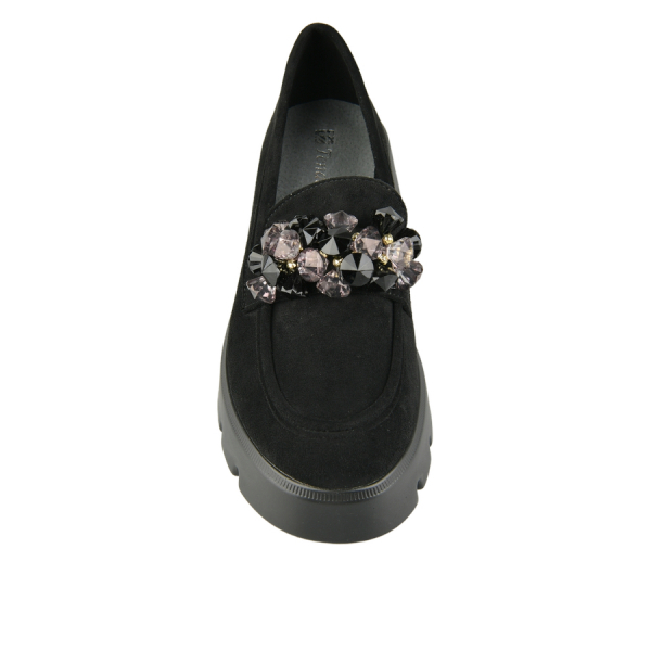 lady's shoes textiles black 0160495