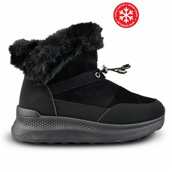 lady's apresque eco leather/textile black