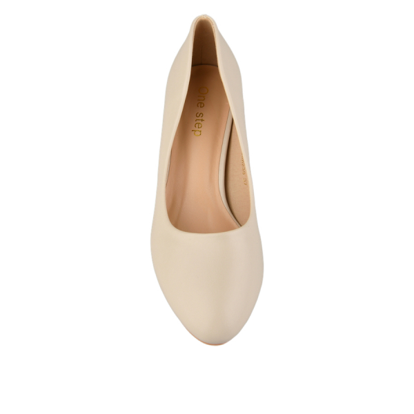 pantofi damă piele ecologică bej 0161826