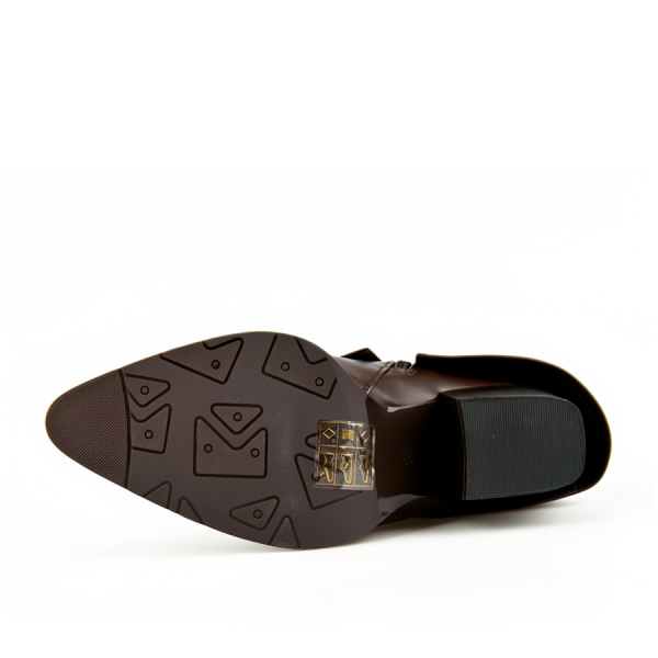 botine damă piele ecologică maro 0162828