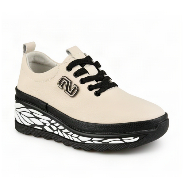 lady's shoes genuin leather beige 0163184