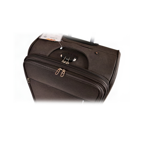 big suitcase textile brown 0163704