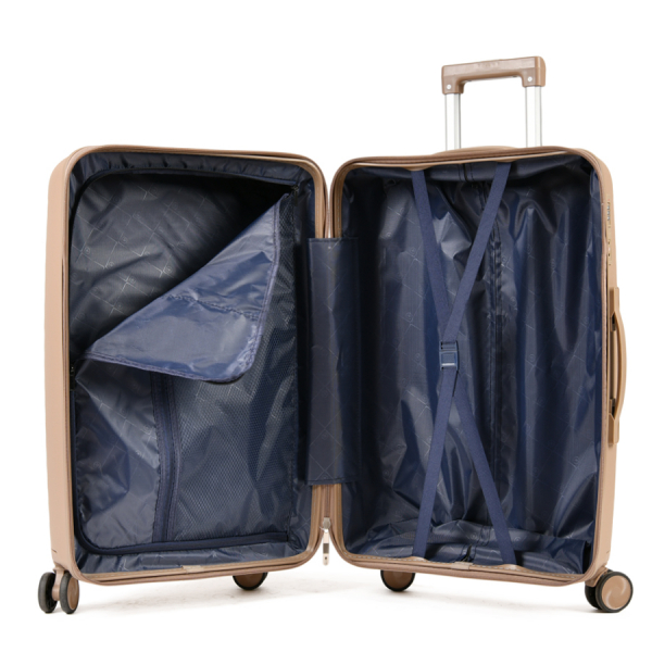 medium suitcase polypropylene light brown 0161452