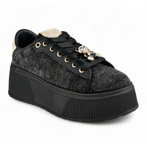 adidași damă textil/piele ecologică negru