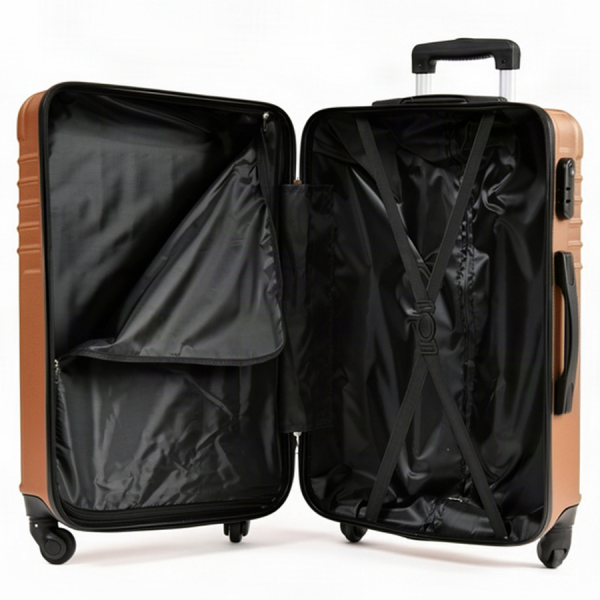 big suitcase ABS plastic brown 0163683