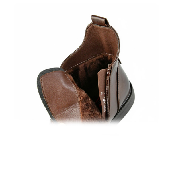lady's boots synthetic leather brown 0162821