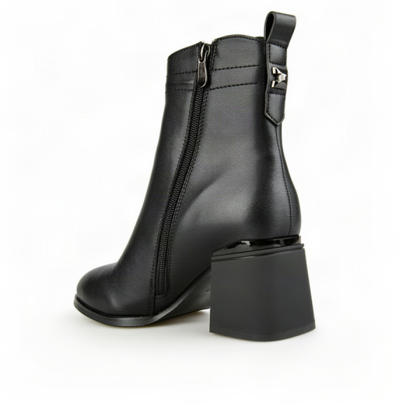 lady's boots genuin leather black 0162646