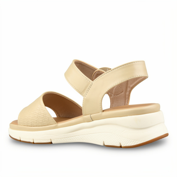 lady's sandals synthetic leather beige 0160687