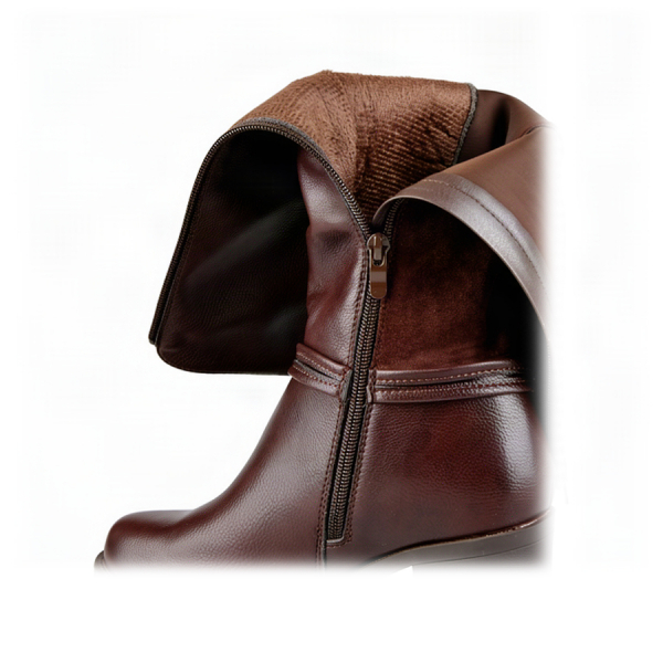 cizme damă textil/piele ecologică maro 0162508
