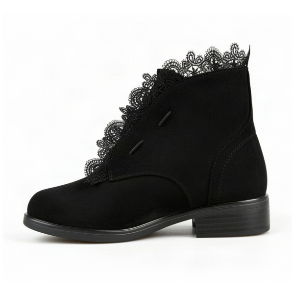 botine damă textil negru 0162468