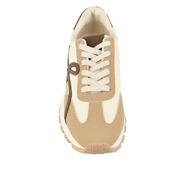 adidași damă textil/piele ecologică bej 0162690