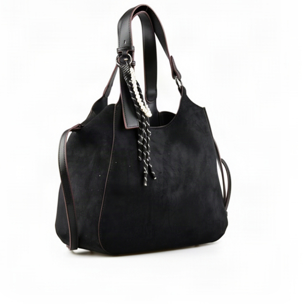 lady's bag textile/synthetic leather black