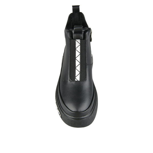 botine damă piele naturală negru 0163054