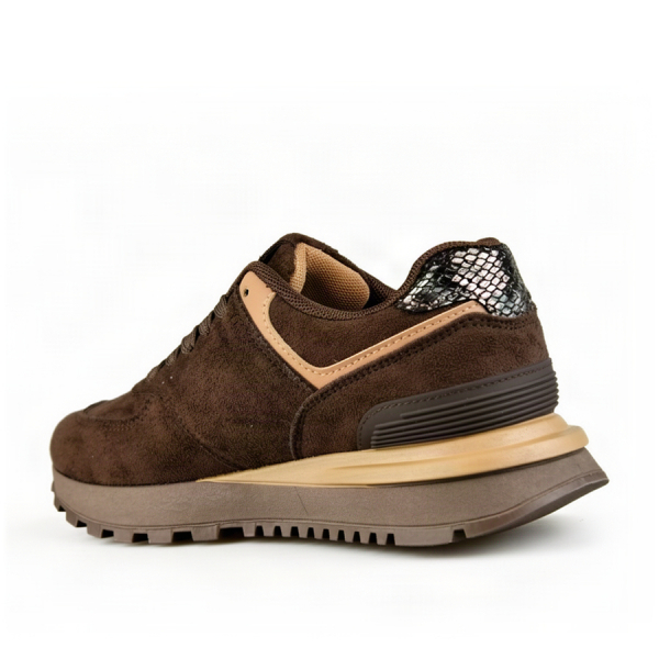 adidași damă textil/piele ecologică maro 0162579
