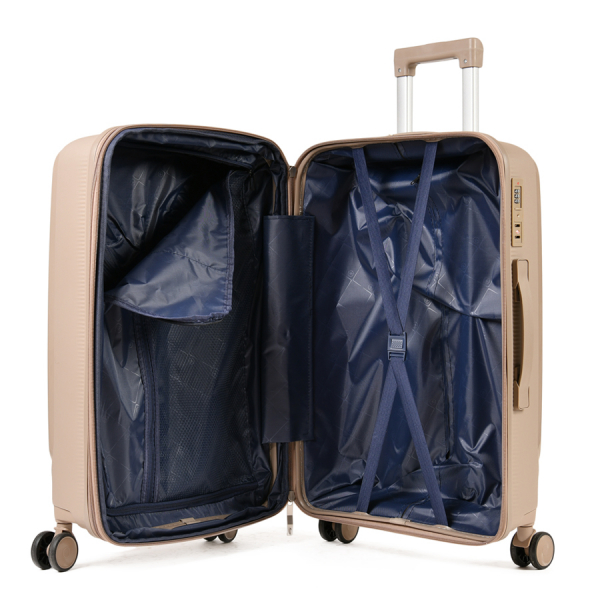 medium suitcase polypropylene light brown 0161416