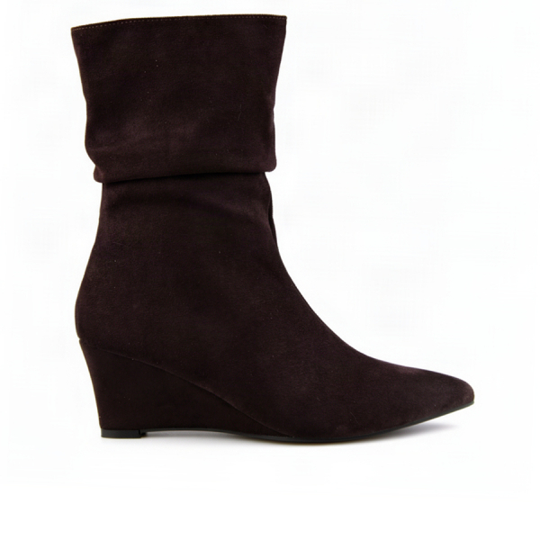 lady's boots textile brown