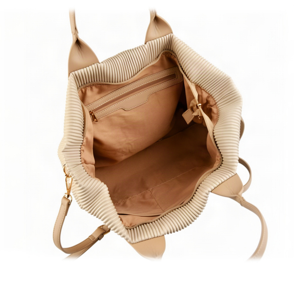 lady's bag synthetic leather beige 0163264