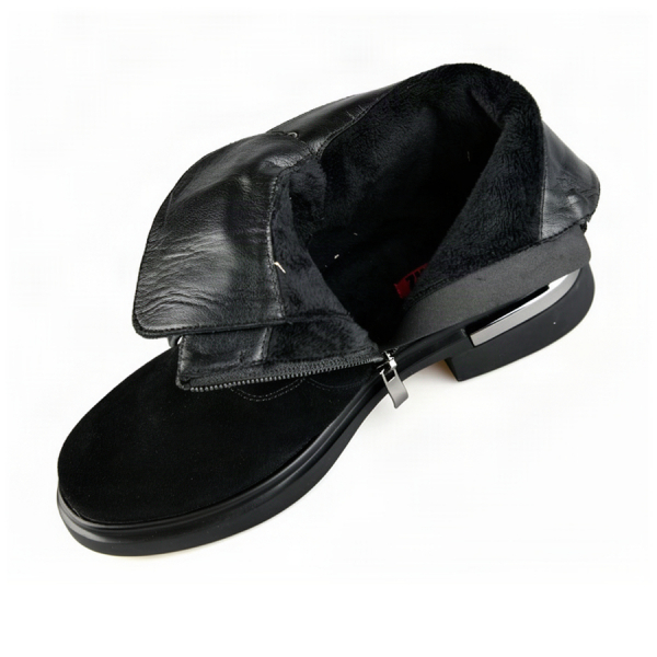 botine damă piele naturală negru 0162879