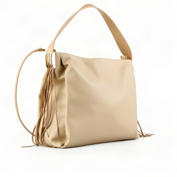 lady's bag synthetic leather beige