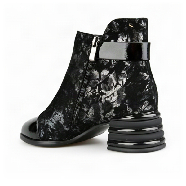 lady's boots genuin leather black 0162105