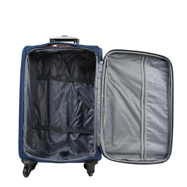 medium suitcase textile blue 0163700