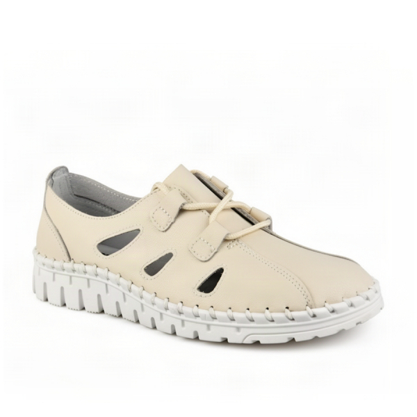 pantofi damă piele naturală bej 0163737