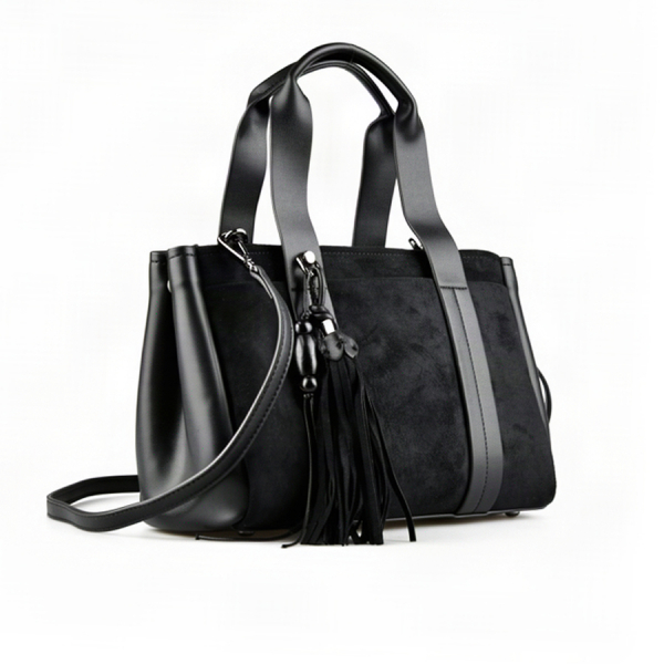 lady's bag synthetic leather/textile black