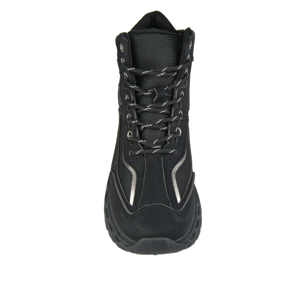 botine damă piele ecologică/textil negru 0163383