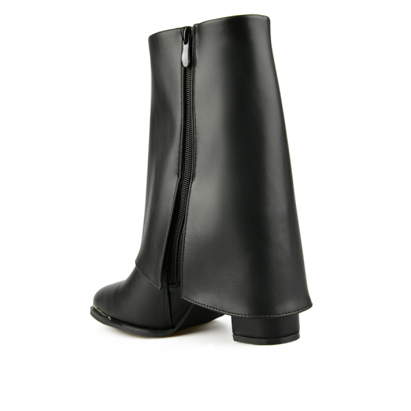 botine damă piele ecologică negru 0162023