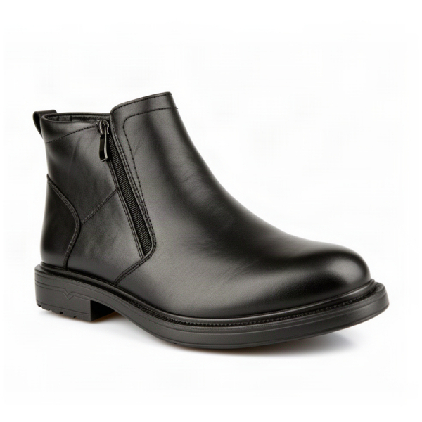 botine bărbați piele naturală negru 0162139