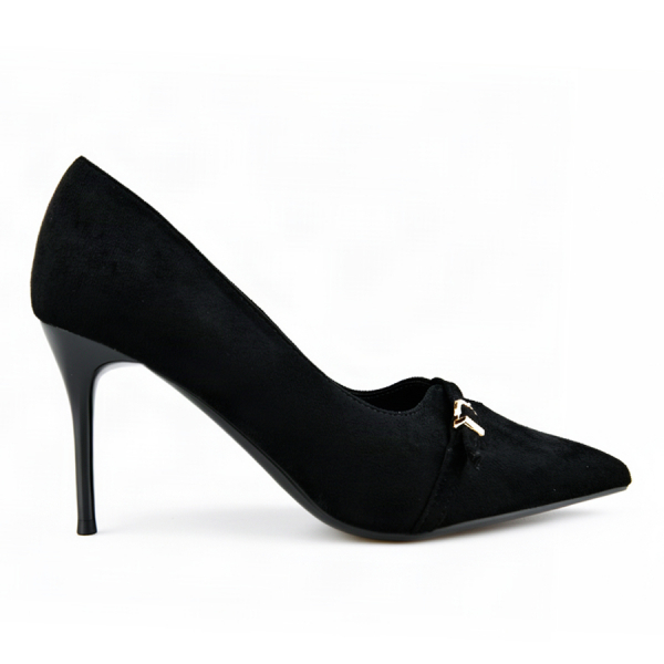 pantofi damă textil negru