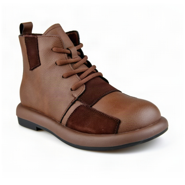 botine damă piele naturală maro închis 0162858