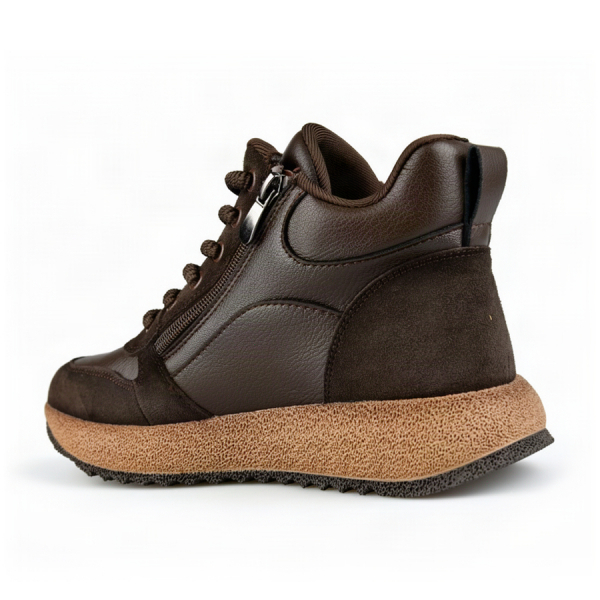 botine damă piele naturală maro închis 0162863
