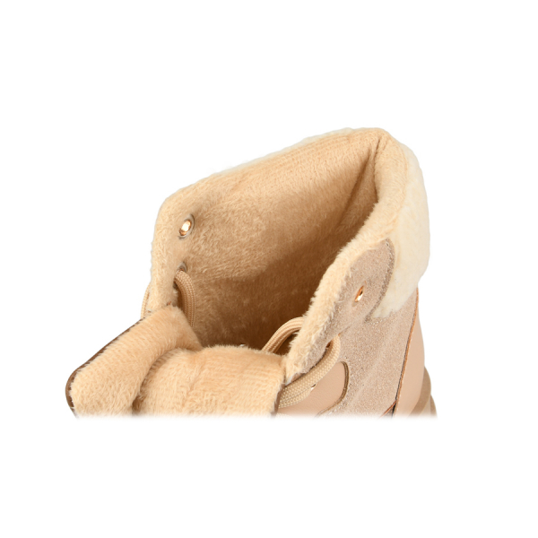 botine damă piele ecologică maro deschis 0163251