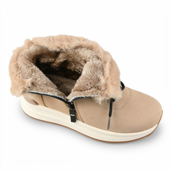 lady's boots eco leather/textile light brown 0162307