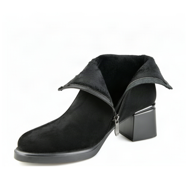 botine damă textil negru 0163400